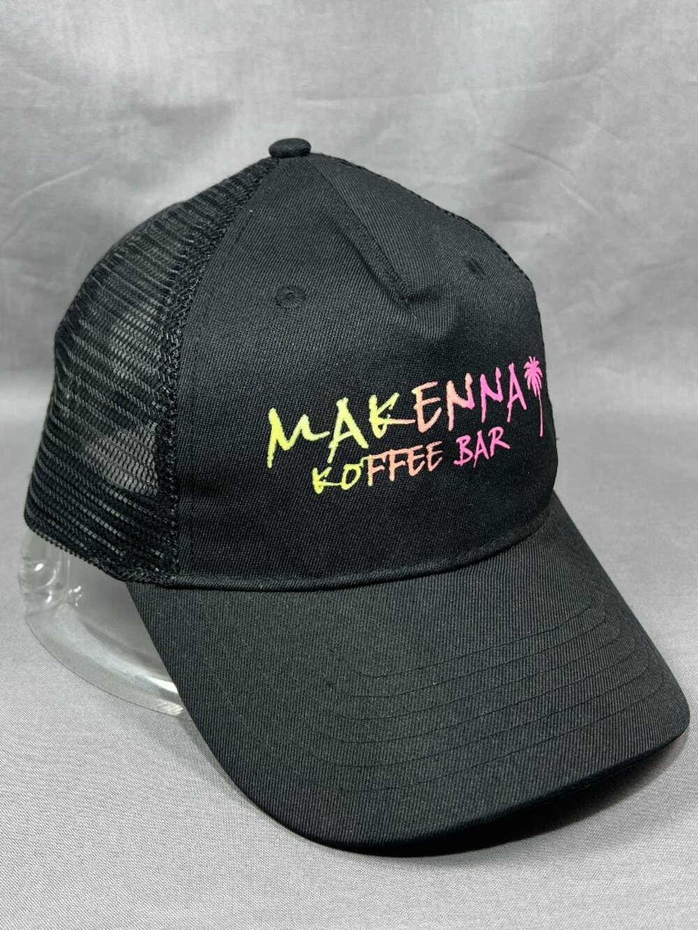 Makenna Koffee Bar Quake City Caps Trucker Mesh Workwear Souvenir Strapback Hat